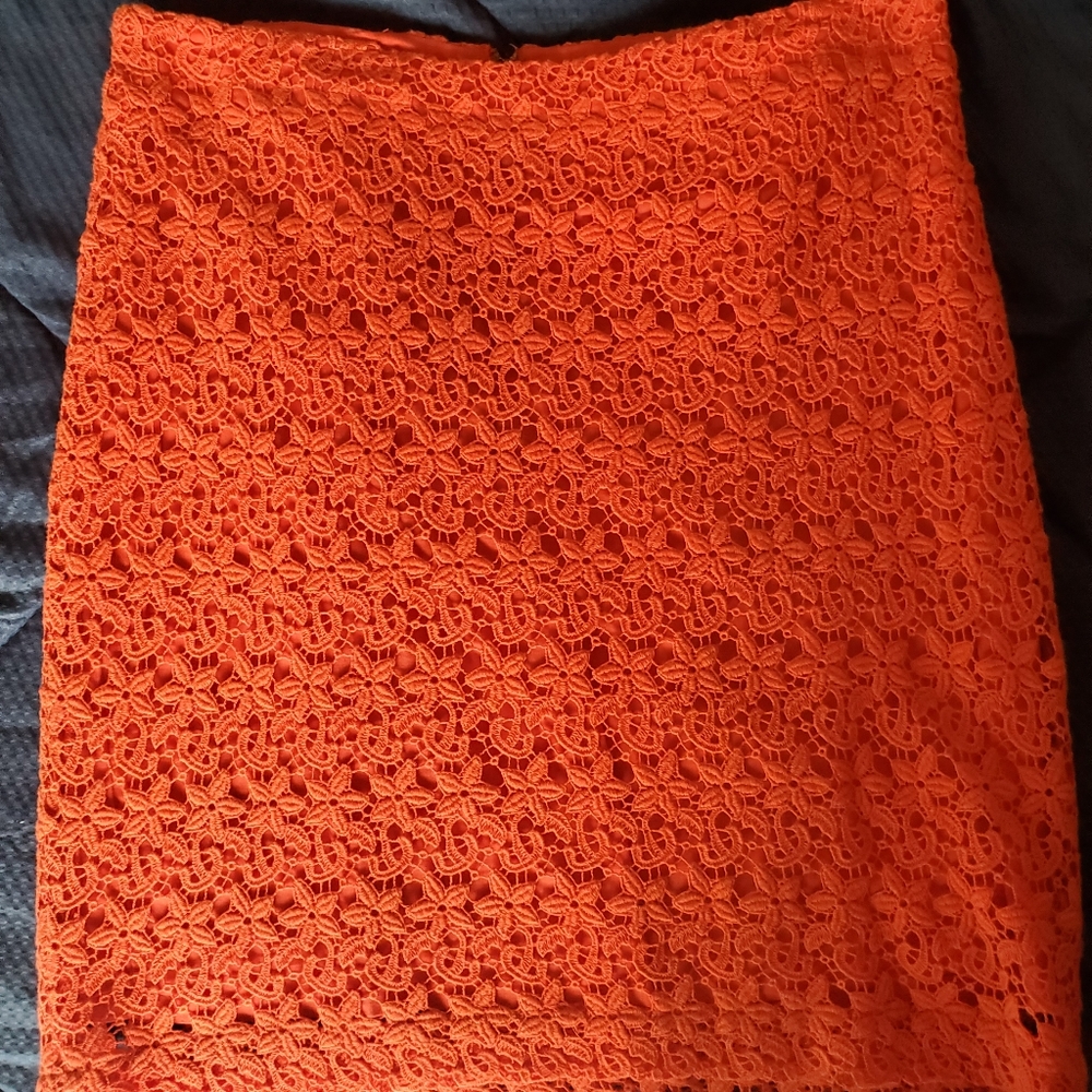 Forever 21 Orange Lace Skirt